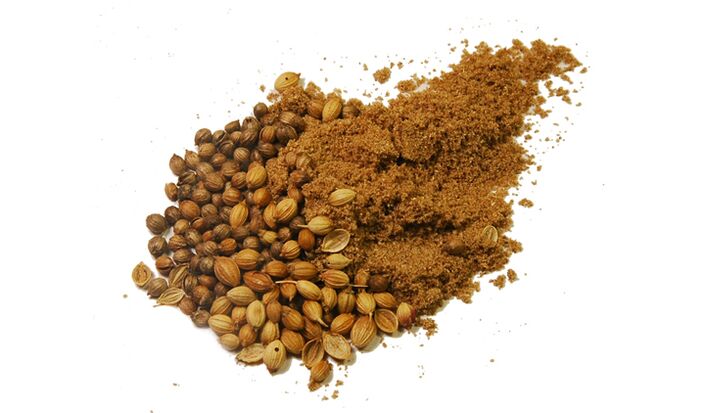 La poudre de graines de coriandre est un remède efficace contre les parasites